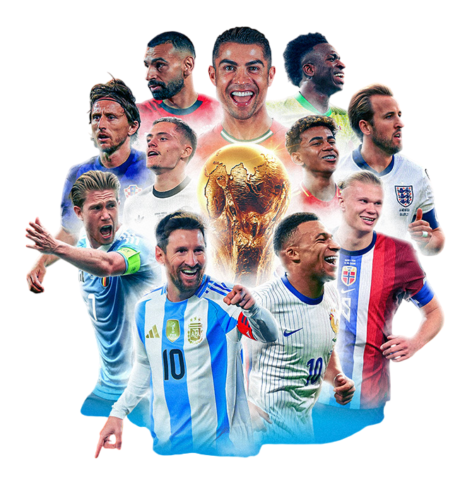 Grandes jugadores y competición internacional de fútbol